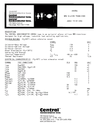 Datasheet 2N4863 manufacturer Central
